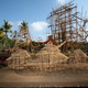 Miniature 3d model serves as the blueprint.